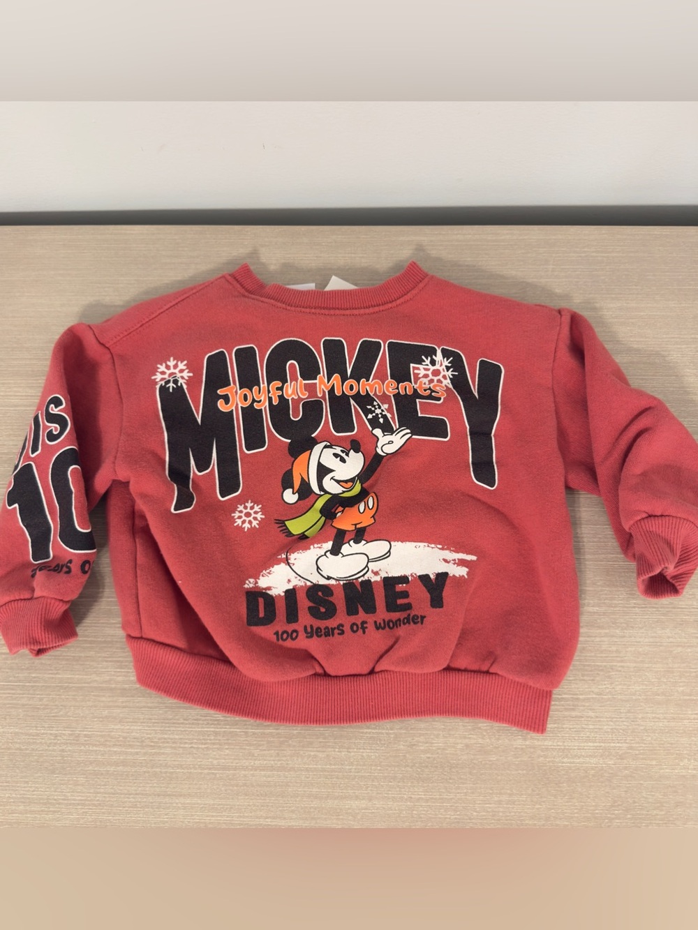Zara x Disney 100 Winter Mickey Crewneck 2-3 years